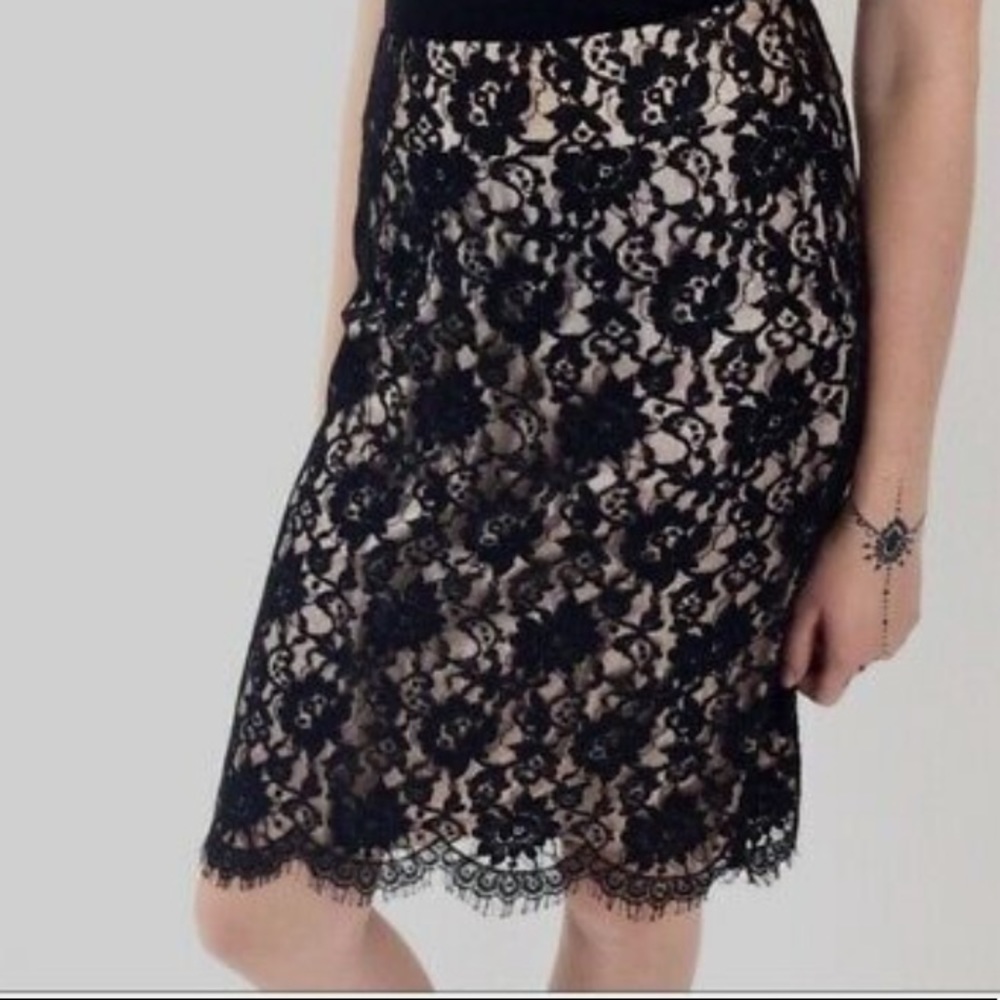 Moving sale! NEW Banana Republic black lace pencil skirt